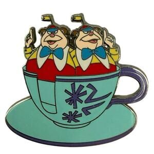WDW 35 Magical Years Mad Tea Party Tweedledee Tweedledum Disney pin Alice